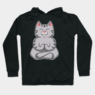 Yoga Cat Meditating Zen Cat Hoodie